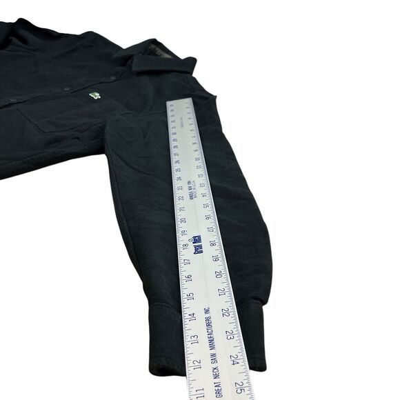 Lacoste Reversible Black Plaid Snap Button Shacket Preppy - Picture 15 of 16